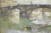 Childe Hassam Ponte Santa Trinita,Florence oil on canvas